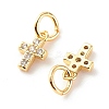 Brass Micro Pave Clear Cubic Zirconia Pendants LS-ZIRC-P094-18G-RS-3