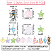 100Pcs 10 Styles Epoxy Resin Pendants RESI-PH0001-53-4