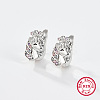 Flower/Star/Footprint/Unicorn 925 Sterling Silver Hoop Earrings CM1193-5-1