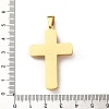304 Stainless Steel Religion Jesus Cross Pendants STAS-F323-08G-3