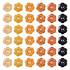 90Pcs 6 Colors 2-Hole Wood Flower Buttons BUTT-TA0001-40D-2