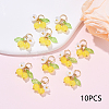 10Pcs Glass Pendants PALLOY-YW00093-02-2