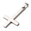 304 Stainless Steel Christian Inverted Cross Pendants STAS-F323-10P-2
