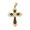 Ion Plating(IP) 304 Stainless Steel Enamel Rhinestone Pendants STAS-Q325-05D-G-1