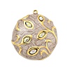 Ion Plating(IP) 304 Stainless Steel Rhinestone Pendants STAS-U007-02D-G-1
