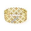 304 Stainless Steel Pave Crystal Rhinestone Hollow Out Hinged Bangles for Women BJEW-D044-01C-G-2