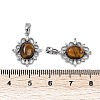 Brass Micro Pave Clear Cubic Zirconia Pendants KK-P302-23P-3