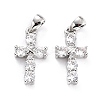Brass Micro Pave Cubic Zirconia Pendants ZIRC-P089-21P-2