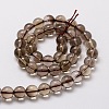 Natural Smoky Quartz Round Beads Strands G-E329-10mm-38-5