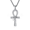 Eye of Horus Ankh Cross 304 Stainless Steel Pendant Wheat Chain Necklaces FS-WGA516E-03-2