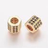 Brass Micro Pave Cubic Zirconia European Beads ZIRC-K063-10G-1