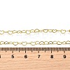 Brass Heart Link Chain Necklaces NJEW-M108-33G-3