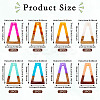 16Pcs 8 Colors Resin & Wood Pendants RESI-TA0003-73-5