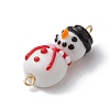 3Pcs 3 Styles Handmade Lampwork Connector Charms PALLOY-JF02829-4