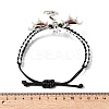 Pterosaur Alloy Enamel & Rhinestones Link Bracelets BJEW-A165-01B-5