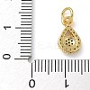 Rack Plating Brass Micro Pave Cubic Zirconia Pendants KK-K392-23G-3