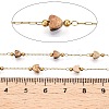 Handmade Natural Gemstone Beads Heart Chains CHS-T006-27G-3
