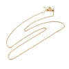 1mm Rack Plating Brass Cable Chain Adjustable Slider Necklaces for Women Men MAK-L044-03G-1