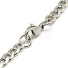 Tarnish Resistant 304 Stainless Steel Curb Chain/Twisted Chain Bracelet Making LS-STAS-A028-N121P-2