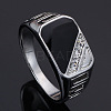 Alloy Micro Pave Cubic Zirconia Finger Rings for Men FS-WGE231C-05-2