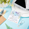 Heart Glass & Stainless Steel Bride Bouquet Pendant Decoration HJEW-GO00081-05-4