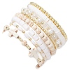 8Pcs 8 Styles Natural & Synthetic Gemstone & Glass & Handmade Polymer Clay & Acrylic Beads Stretch Bracelet Sets BJEW-JB12096-5