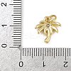 Coconut Tree Brass Micro Pave Clear Cubic Zirconia Charms KK-Z123-06G-3