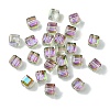 100Pcs Transparent Electroplate Glass Beads GLAA-K064-08A-HR02-1
