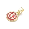 Brass Enamel Pendants KK-CBA3F25-01B-G-3