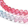 Transparent Painted Glass Beads Strands X1-DGLA-A034-T8mm-A11-4