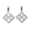 Brass Micro Pave Cubic Zirconia Pendants KK-L222-016P-1