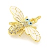 Rack Plating Brass Micro Pave Cubic Zirconia Pendants KK-S396-63G-2