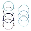 14Pcs 7 Colors Cotton Cord Bracelet Set for Men Women BJEW-FS00025-02-1