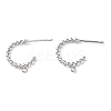 Brass Ring Stud Earring Findings KK-F862-01P-1