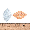 Transparent Acrylic Leaf Pendants TACR-T031-01M-4