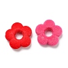 Flocky Acrylic Bead Frames OACR-E020-11-2