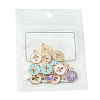16Pcs 4 Colors Light Gold Plated Alloy Enamel Pendants ENAM-FS0001-85-6