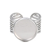 304 Stainless Steel Cuff Ring Components SA-CBA82C8-03D-P-2