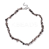 Natural Ice Obsidian Chip Beaded Necklace NJEW-JN04615-01-4