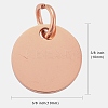 Ion Plating(IP) 304 Stainless Steel Pendants STAS-I311-32C-RG-3