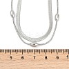 304 Stainless Steel Snake Chain Double Layer Necklaces for Women LS-NJEW-Z072-03P-3