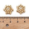 Christmas Brass Pave Cubic Zirconia Beads KK-A286-20G-01-3