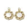 Brass Micro Pave Cubic Zirconia Pendants KK-G485-26B-G-1