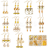 DIY Bees Alloy Enamel and Glass Beads Dangle Earrings Making Kits DIY-SC0030-82-1