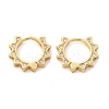 Clear Cubic Zirconia Sun Shape Hoop Earrings LS-EJEW-P199-07G-2