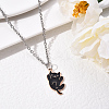 Alloy Enamel Pendant Necklaces NJEW-YW0001-02-6