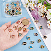 36Pcs 18 Styles Glass Connector Charms GLAA-PH0002-80-3