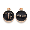 Alloy Enamel Pendants X-ENAM-S124-01A-08B-1