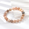 Natural Sunstone Stretch Bracelets BJEW-E373-10mm-04-5