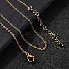 1.2MM 304 Stainless Steel Wheat Chain Necklaces for Men STAS-V011-03A-G-1